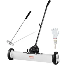 24-Inch Magnetic Sweeper With Wheels, 50 Lbs Capacity, With Telescoping Magnetic