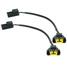 2 Pcs Headlight HID to Halogen adatper Wiring Harness Connector Pigtail Plug ...