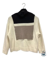 CULLNI Layered Knit Turtleneck Vest Size: 1 Black x ivory Men 22-AW-042