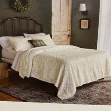 Threshold Full/queen 3 Pcs Reversible Matelasse Quilt Set Beige