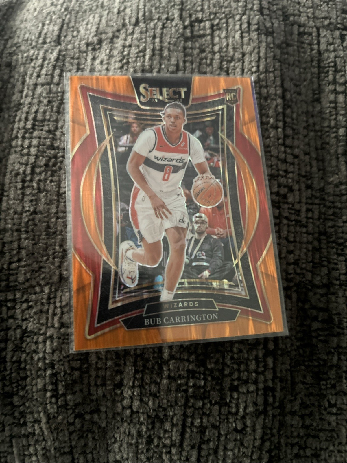 2024-25 Panini Select Orange Flash Prizm #81 Concourse Bub Carrington Rookie