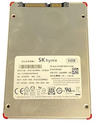 Dell SK Hynix 512 GB SSD SC300B 2.5 7mm HFS512G32MND KTXXh Sk700