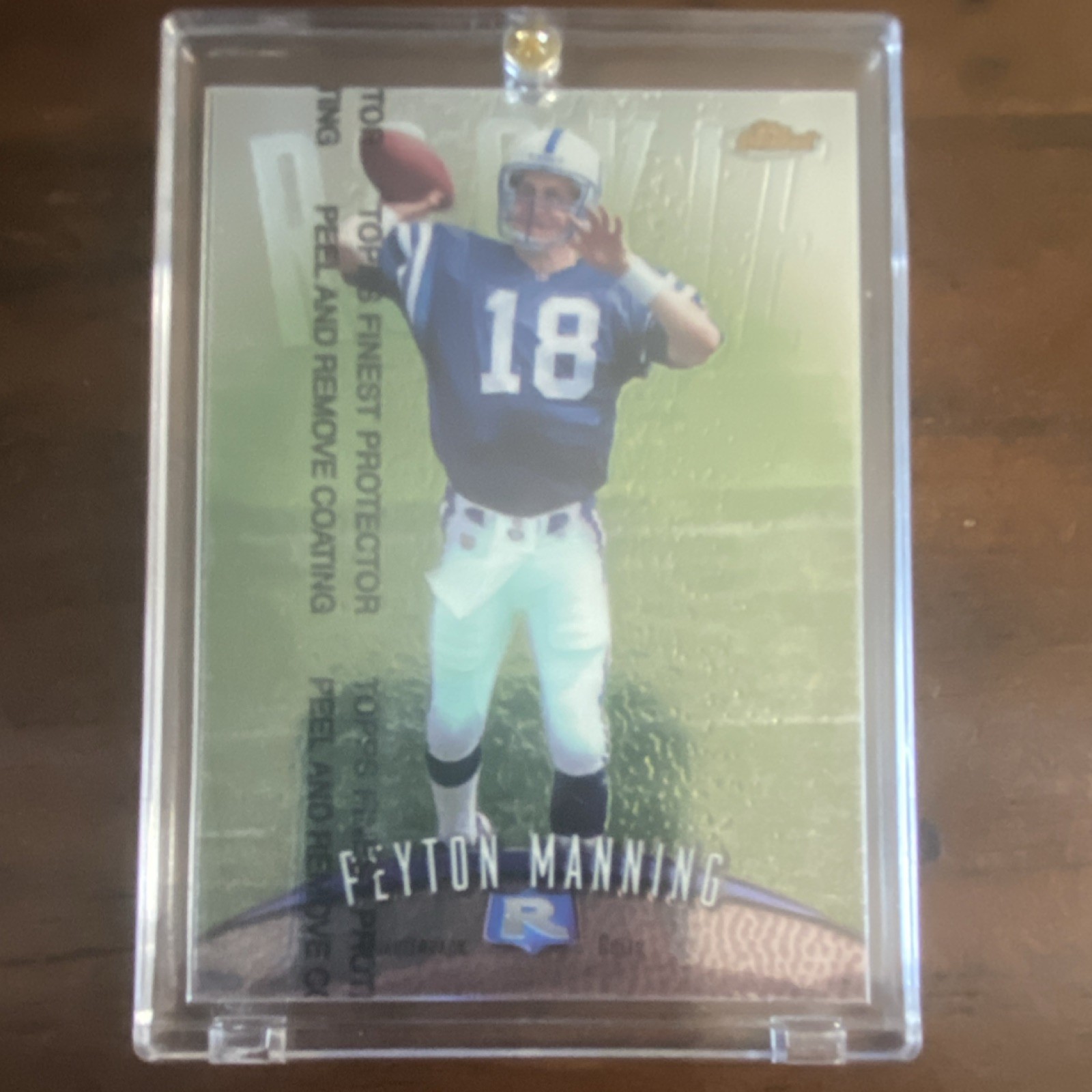 1998 Topps Finest Peyton Manning RC #121 w/ Protector Indianapolis Colts Rookie