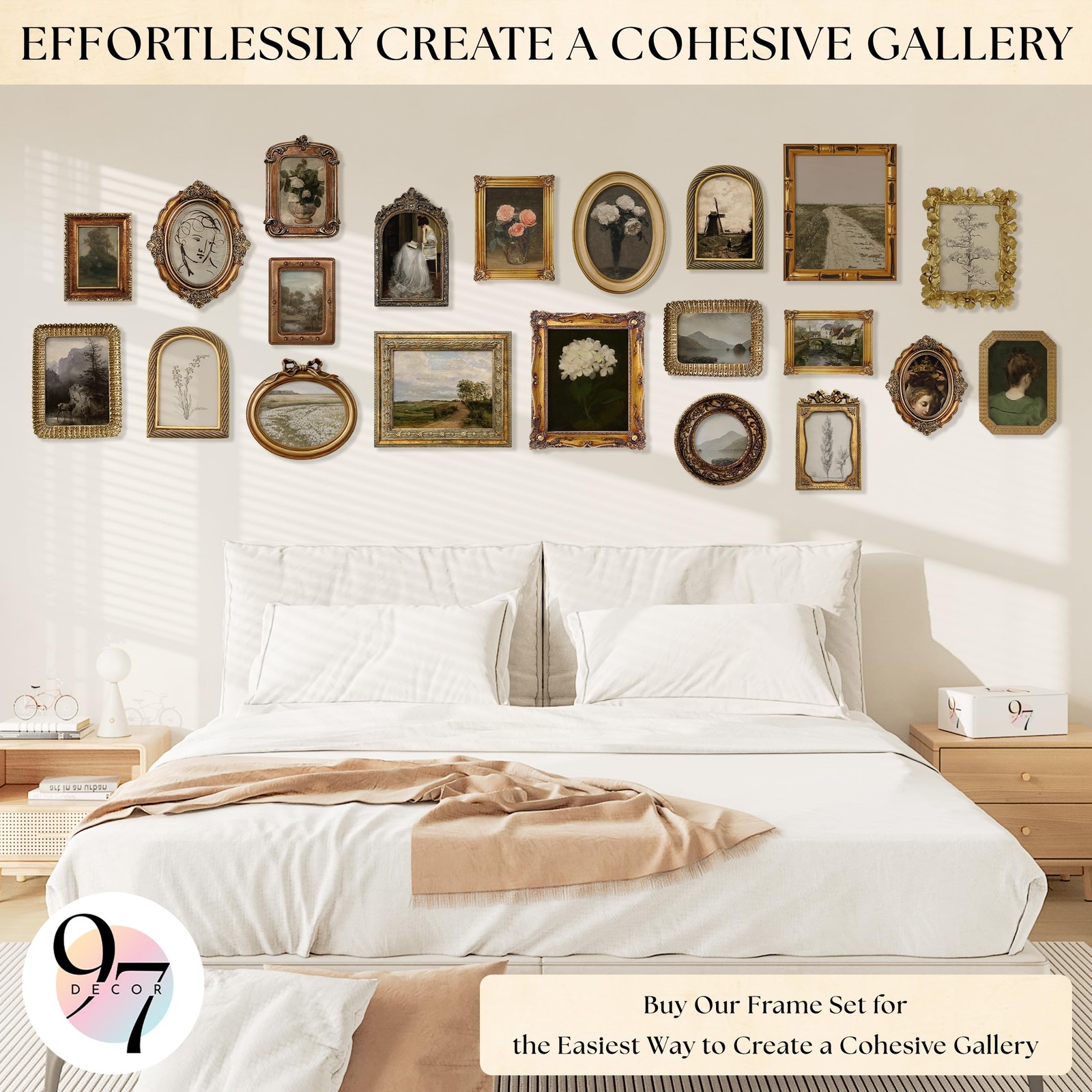 Small Vintage Picture Frames 2.5 X 3.5 - Mini Ornate Wallet Size Frame, Bronz...