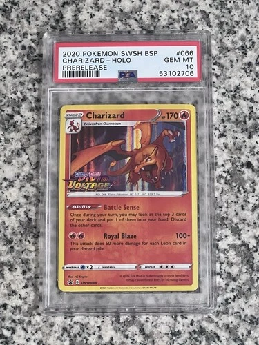 Charizard Holo SWSH BSP Holo Prerelease Vivid Voltage #066 PSA 10