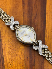 Armitron Now Watch Women Gold Tone Crystal Accents Quartz 20mm New Battery