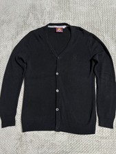 West Ham United Cardigan Button Up Jumper Black Medium Football Retro Sweatshirt