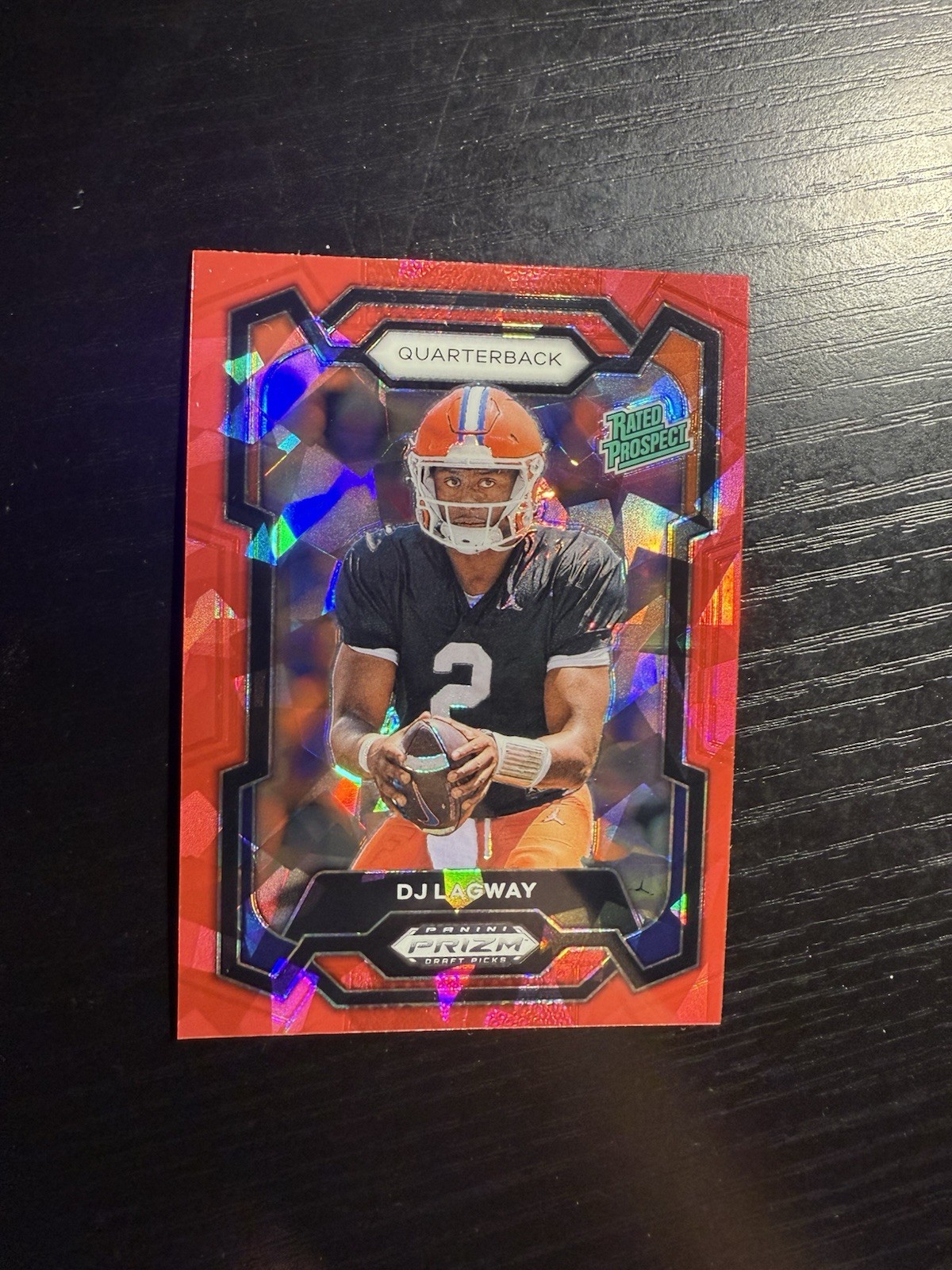 2024 Panini Prizm DP DJ Lagway Rated Prospect Red Ice Prizm Rookie Card 182