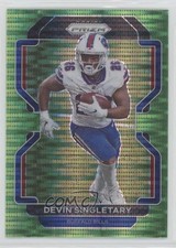 2021 Panini Prizm Neon Green Pulsar Prizm Devin Singletary #118 0mu0