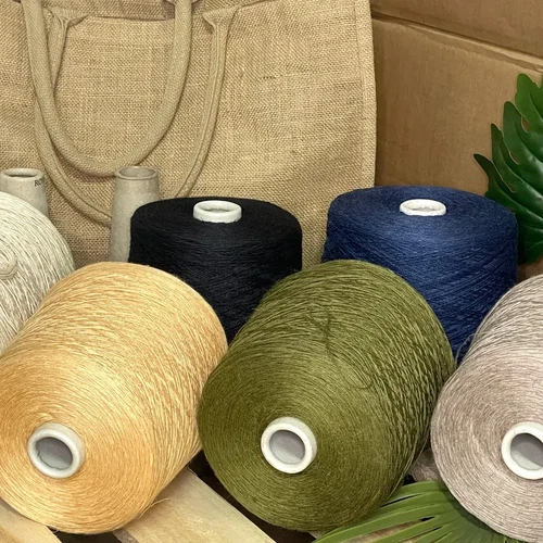 Silk Linen Cone Yarn Summer Natural Fiber for Crafts USA TARIFF FREE