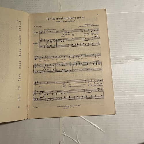 Libro de partituras de voz para piano The Favorite Melodies from Gilbert & Sullivan - Imagen 3 de 6