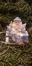 The Encore Group Vintage Santa at Desk With Snow Buddies Ornament 1999