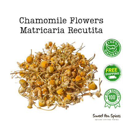 Organic Chamomile Flowers Whole - Bulk -  Egyptian Non GMO - Matricaria Recutita