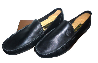 Barcelo Biagi Black Loafer Men's Leather Driving Moccasins Shoes Size US 11