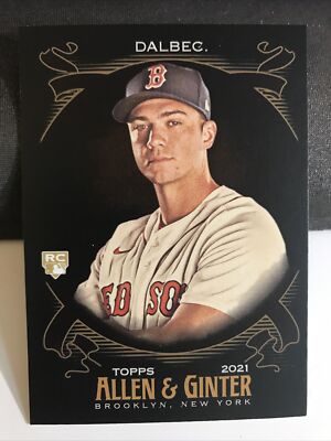 2021 Topps Allen & Ginter X (Black) Bobby Dalbec (#121) Red Sox RC Rookie