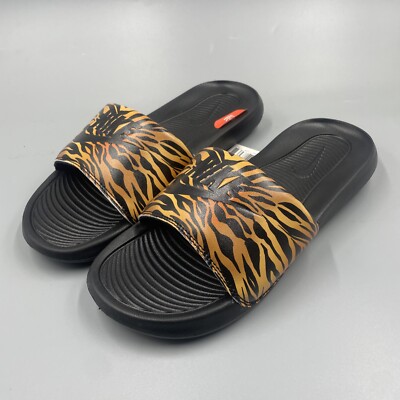 New Nike Victori One Slides Sandals CN9676-010 Animal Print Women's Size 6