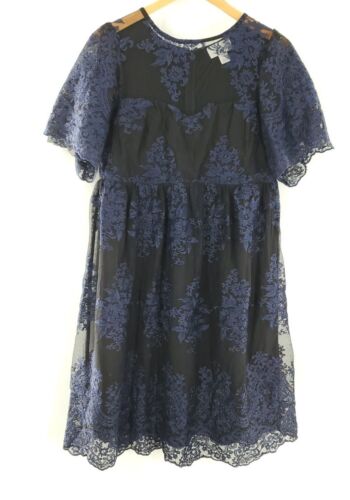 Motherhood Maternity  Women's Blue Lace Dress Size M - Picture 1 of 6