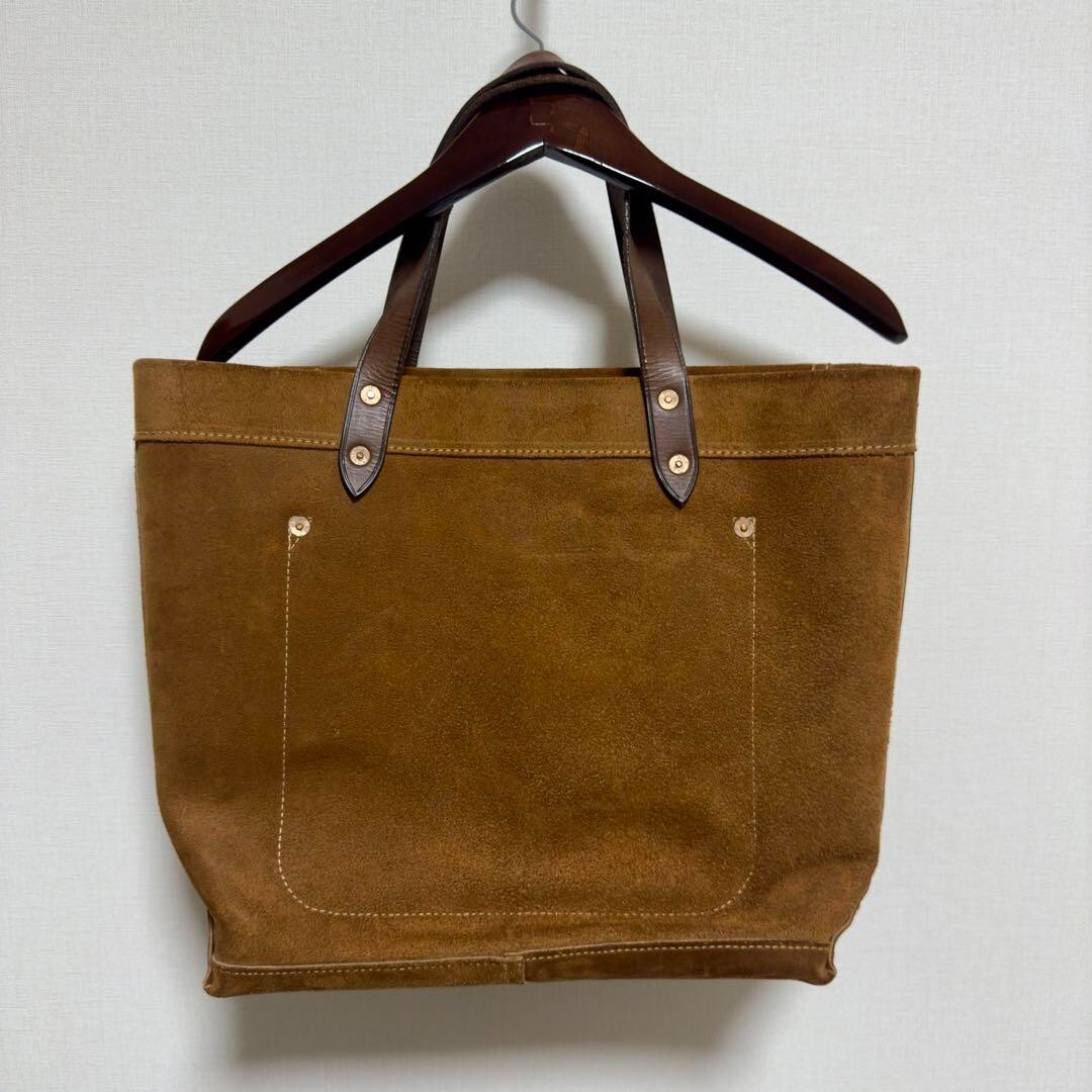 RRL RALPH LAUREN Men's Suede Ranch Tote OS Leather Brown zip RRL RALPH LAUREN Men's Suede Ranch Tote OS Leather Brown zip