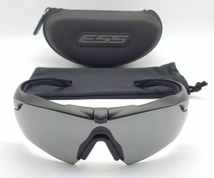 APEL ESS Z87+ Crossbow Halfrim Wrap Black Sunglasses #3428