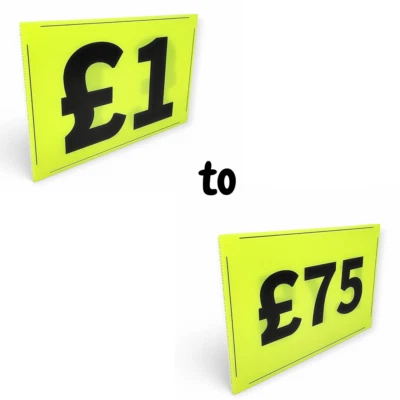 COMPLETE FIXTURE & FITTINGS LIMITED Black & Green Correx Market Price Sale Card Sign Board Double-Sided & Waterproof