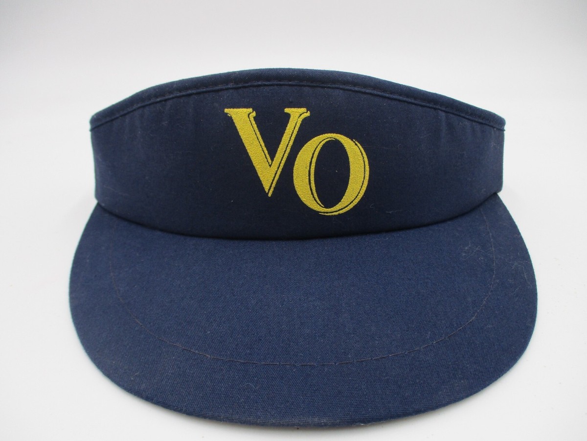 Vintage VO Visor Hat Cap Blue Strap Back V O Yupoong | eBay