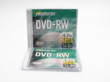 Lot of 2 Memorex DVD-RW 4.7GB / 120 minute BR...