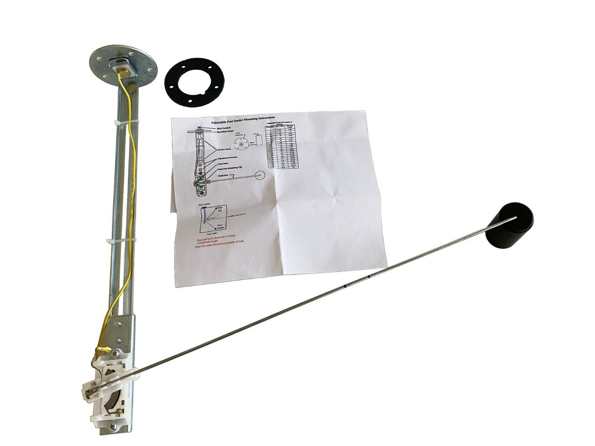 Fuel level sender sending unit, VDO type,10-180 ohms, 6”- 24