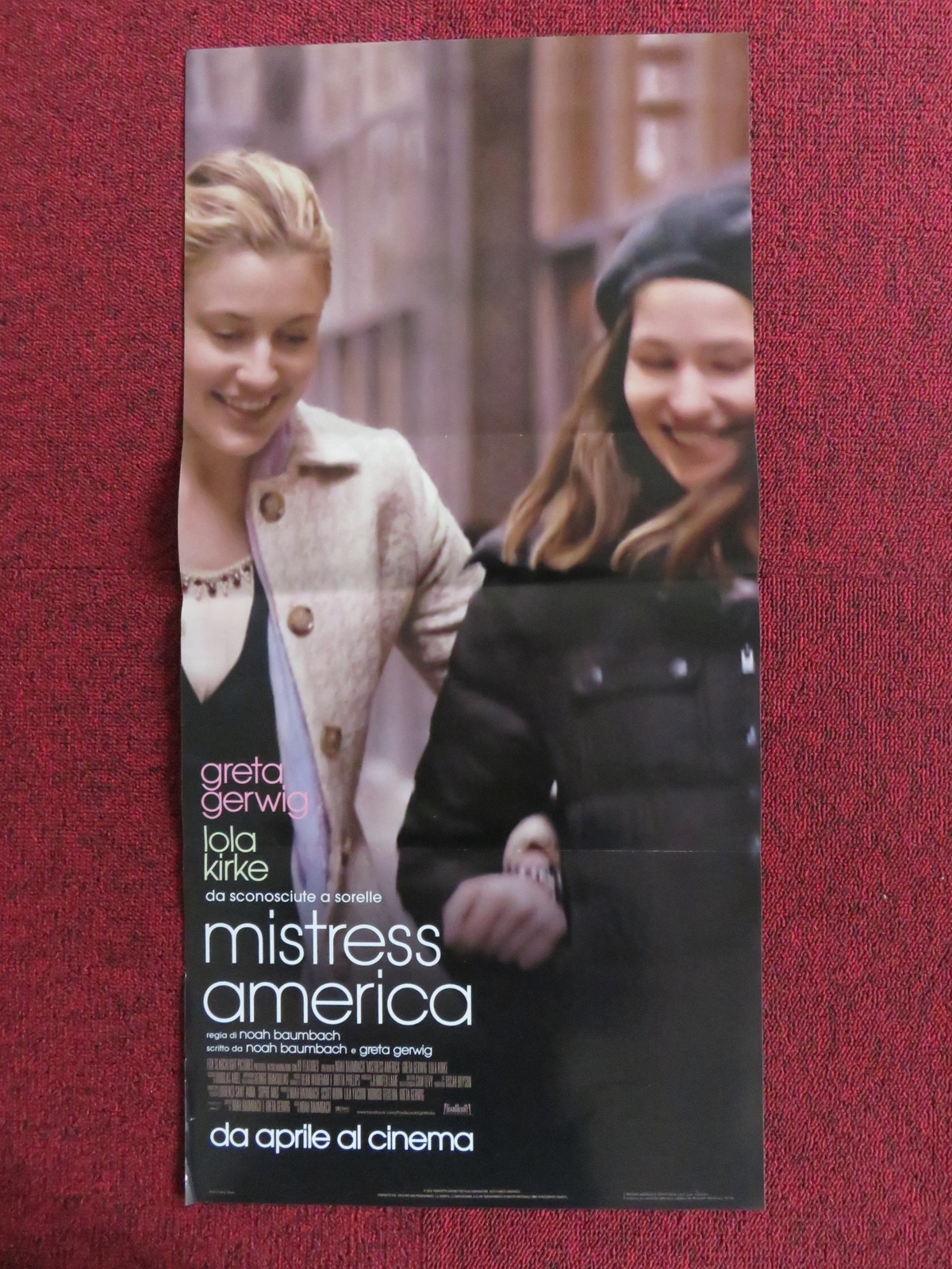 Locandina originale film Mistress America (2015) - Regia di Noah Baumbach