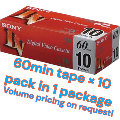 SONY 10DVM60R3 Mini DV 60 Digital Video Tape 10 Pieces Cassette Tape Japan Box