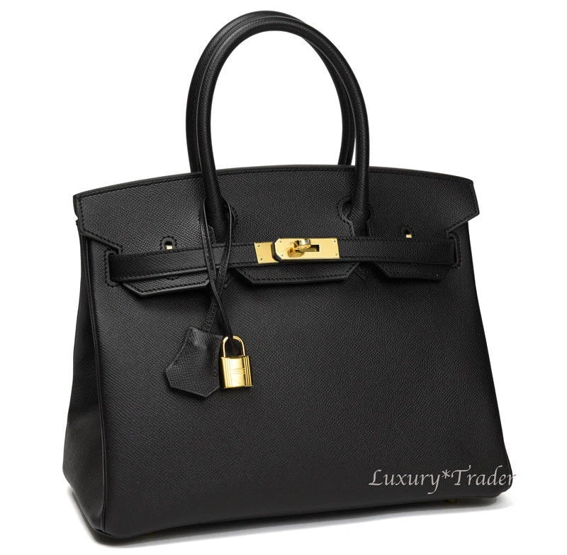 Hermès Birkin 25 Noir (Black) Togo Rose Gold Hardware RGHW