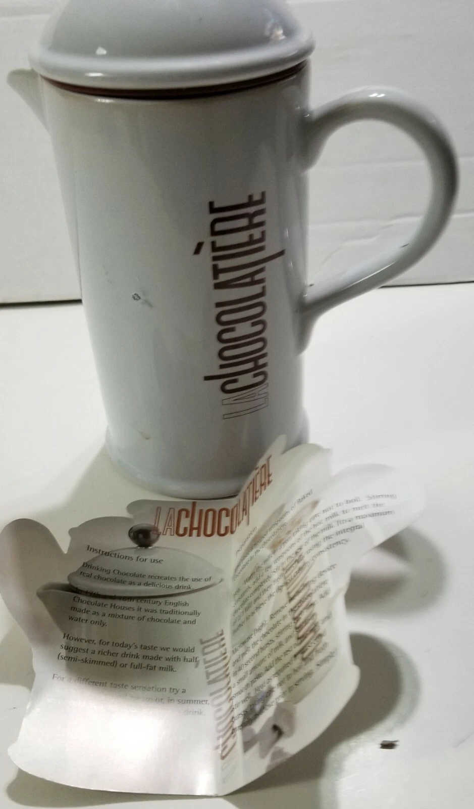 La Cafetière La Chocolatière Chocolate Pot 1 Mugs 34 Oz Frothing Pitcher Liter