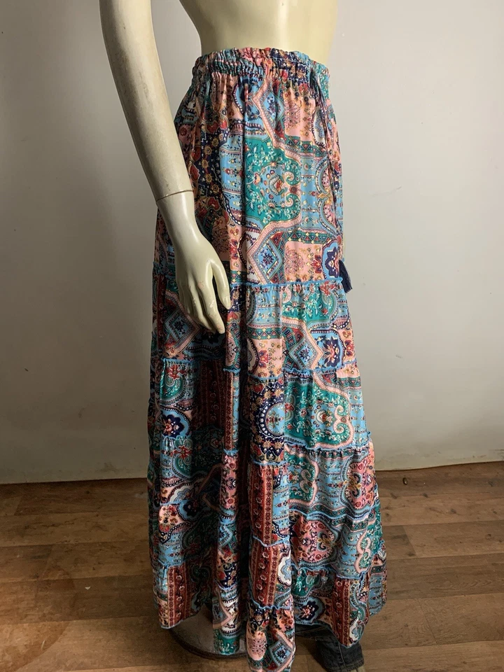 Maxi Falda ISLE OF FREYA Mezcla Seda Talla 12 14 NUEVAS Etiquetas - COMPRA 5 Artículos = Pos Gratis Foto 2 de 4