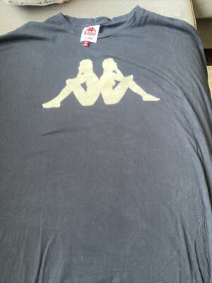 KAPPA T-Shirt 2XLarge | Mens black cotton Shirt | VGC