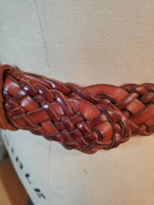 Vintage Ann Taylor Woven Leather Belt Vintage Ann Taylor 95735 1 1/2 main image 2
