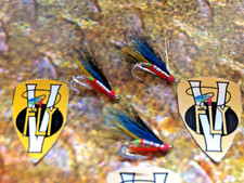3 V Fly Size 12 Ultimate RV Ginger Prince Low Water Double Salmon Flies 
