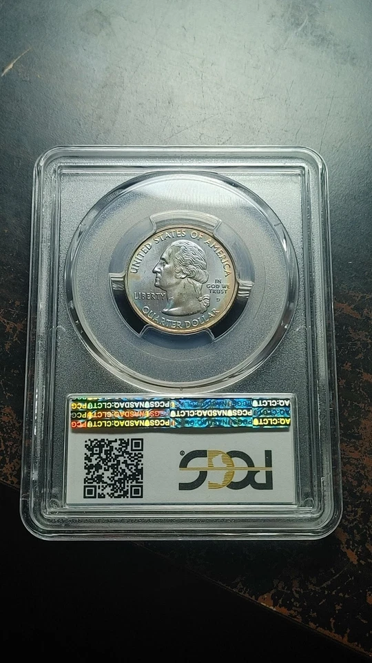 2004 D Michigan 25C Quarter PCGS MS66 Beautiful Toning 3222 - Image 4 of 4