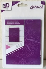 Crafters Companion Gemini Ornate Flourish 3D Embossing Folder 4.25" x 5.5"