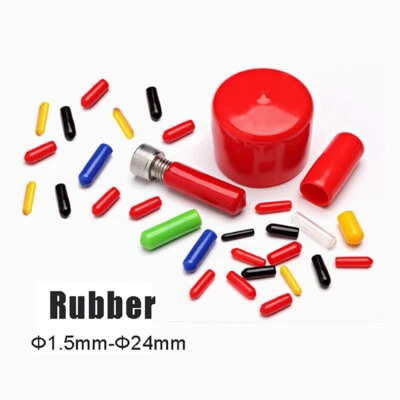 End Cap Rod Bar Screws Vinyl Rubber Plastic Thread Cover Caps Φ1.5mm-Φ24mm Color