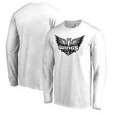 Men's Fanatics Branded White Dallas Wings Marble Long Sleeve T-Shirt