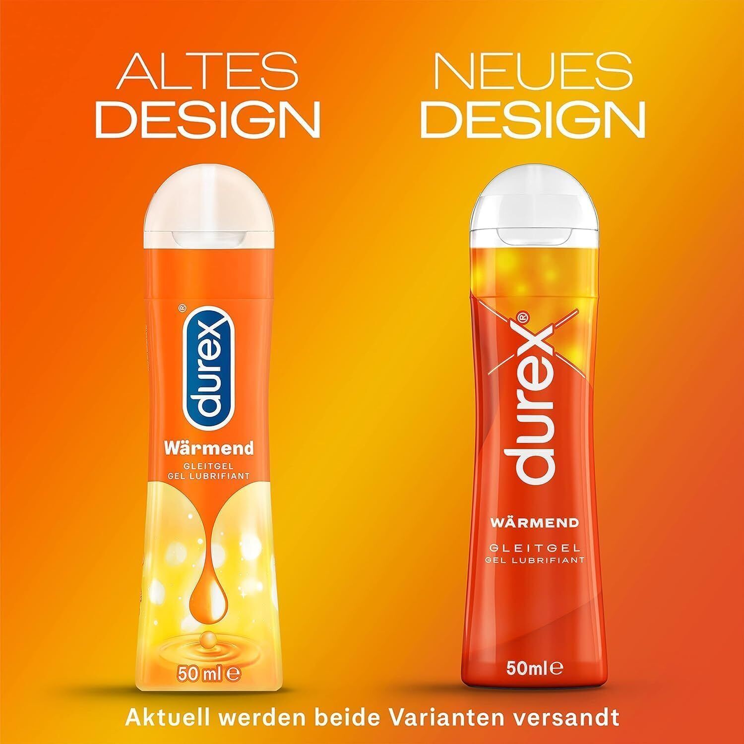 Durex Play Gleitgel Ausprobierpaket Prickelnd Wärmend (2 x 50ml)