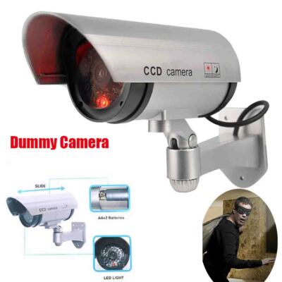 Dummy Security Camera Fake CCTV Surveillance LED Blink