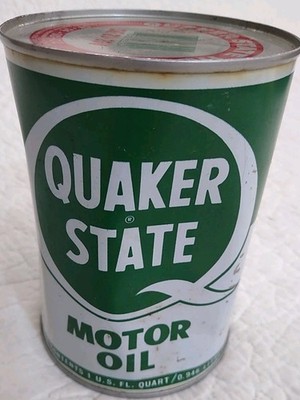 NOS NEW Unopened DENTED Quaker State Motor Oil Quart USA