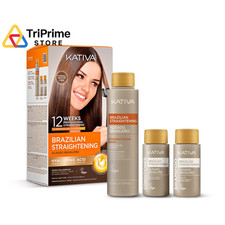 KATIVA Brazilian Keratin Treatment Kit at home 5 Piece Set, Orange