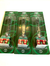 Set of 3 Dept 56 Christmas Village Mercury Glass House Ornaments