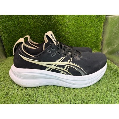 Asics Gel-Nimbus 28 1011C144 Athletic Sneaker Men's 10 Black Knit Jogging Sports