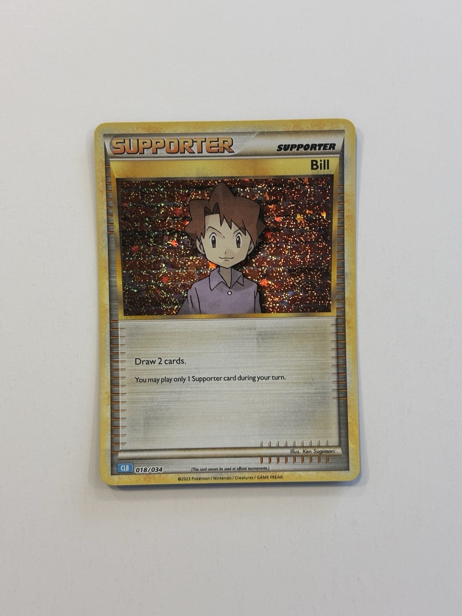 Supporter Bill 018/034 CLB Classic Collection Holo Pokémon Variant NM G