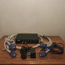 Black Box KVM Switch With Cables & Power Adapter ServSwitch DT Pro Model KV7011A