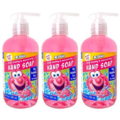 Mr. Bubble Kids Moisturizing Hand Soap, Gentle Sensitive Skin Formula Enriche...