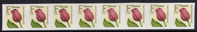 SCOTT#2518a, 29c "F" FLOWER IMPERF PNC8, RARE PLT.#1222. PF CERT.