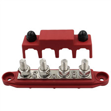 Red 5/16" 4 M8 Stud 48 Volt Power Distribution Block For Automobiles/RVs/ship